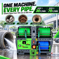 Nettoyeur à jet d'eau diesel 88HP 65KW 300 bars 70 L/min pour le nettoyage des canalisations d'égouts