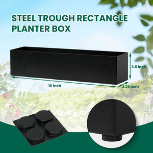 Maceta grande moderna personalizada de metal para exteriores, maceta galvanizada para jardín, fabricante de metal, maceta para hogar, vivero, diseño único - Product Image 2