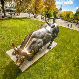 Statua del Toro di Wall Street in Bronzo <span class=keywords><strong>Antico</strong></span> a Grandezza Naturale, Finitura Patinata, Dimensioni Personalizzabili, Scultura in Metallo per <span class=keywords><strong>Giardino</strong></span> - Product Image 5