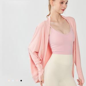 Haut de yoga décontracté pour femmes, avec manchettes à pouce, pour le sport en plein air, le yoga, le pilates et la gym - Product Image 1