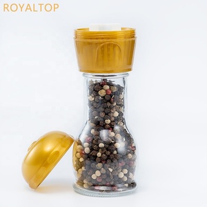 Molino de sal y pimienta de cerámica ruso más vendido, función Manual, botella de vidrio, coctelera de especias con tapa de molinillo de bolas de colores - Product Image 5