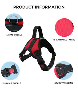 Arnés de nailon para perros sin tirones con estampado de leopardo, chaleco de pecho con Control ajustable, reflectante para perros XS S M grande XXL - Product Image 4