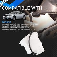 Réservoir de liquide de refroidissement avec bouchon et tuyau pour Nissan Altima 2007-2012, Nissan Maxima 2009-2015, remplace 21710JA000 21710ZN50A 603-247