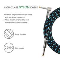 Câble audio pour pédale de guitare TL-Line Fashion Design avec embout plaqué or, âme en cuivre sans oxygène, longueur personnalisée
