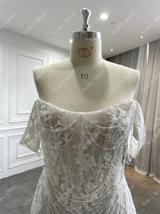 Lussuoso Abito <span class=keywords><strong>da</strong></span> Sposa a <span class=keywords><strong>Sirena</strong></span> in Pizzo con Perline, Maniche Rimovibili e Gonna Staccabile 2026 - Product Image 5