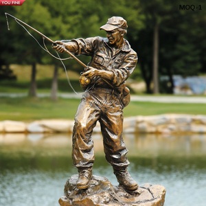 <span class=keywords><strong>Statua</strong></span> dell'<span class=keywords><strong>uomo</strong></span> di pesca in bronzo a grandezza naturale personalizzata - Product Image 1