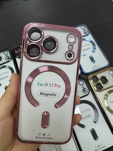 Heybingo Best-seller Étui de charge sans fil magnétique transparent en TPU avec électroplaqué pour 15 <span class=keywords><strong>Pro</strong></span> Max 14 <span class=keywords><strong>Pro</strong></span> 13 <span class=keywords><strong>12</strong></span> - Product Image 3