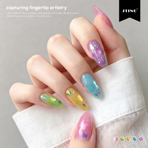 JTING High Transparency Rainbow Glaze Pat Pat Gel Polish 24 Colors Jelly Glass Texture <b>Nail</b> Art Gel <b>Set</b> HEMA/TPO Free OEM ODM - Product Image 2