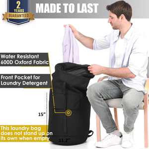 Sac à dos de voyage pliable en Oxford imperméable extra durable, bretelles rembourrées, utilisation familiale, sac à linge multifonctionnel, sorties - Product Image 2