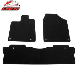 Tapis de sol pour Honda Ridgeline 17-25, antidérapants, avant et arrière, en velours, 3 pièces, noir - Product Image 1