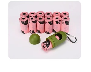 Sac à déchets pour animaux de compagnie rose à motif personnalisé, écologique, biodégradable et compostable, sac à déjections canines - Product Image 2