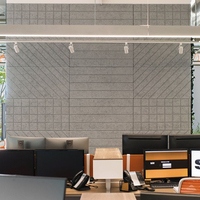 Panneaux acoustiques rainurés en PET en gros, NRC élevé 0.9, décoration murale insonorisante pour extérieur et salon, sans formaldéhyde