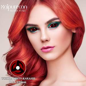 हैपीपुरेन ब्लैक कोस्प्ले स्क्लेरा संपर्क लेंस उज्ज्वल रंगीन संपर्क लेंस 22 मिमी - Product Image 4