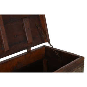 Coffre en teck et en fer 137x44x98 60:60 Ensemble de 6 pièces - Product Image 1