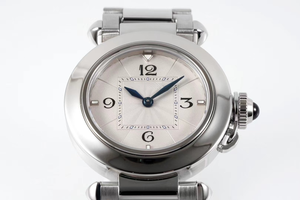 Fashionable Automatic Mechanical Watch Engraved Silver <b>White</b> Dial Stainless Steel Chain Strap Sapphire Crystal Glass <b>Mirror</b> - Product Image 2