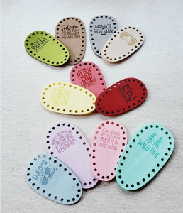 Etiquetas personalizadas de 1,4mm, microgamuza grabada con láser, suelas de botín de bebé, parches de cuero sintético con láser, gamuza láser, gamuza Pu - Product Image 6