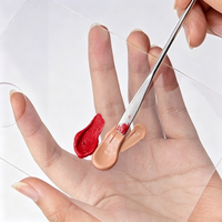 Palette de maquillage en plastique transparente 2 pièces avec miroir et pinceau plat pour salons de beauté et maquilleurs professionnels – Nouveauté très demandée en Chine