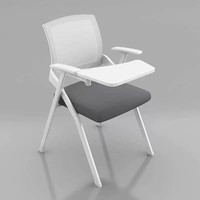 Chaise de bureau moderne en maille avec appui-tête réglable et table de formation pliable en nylon