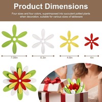 Set Alas Panci Silikon Bentuk Bunga Modern Tahan Lama 4pcs Tatakan Gelas Warna-warni 1 Baki Penyimpanan Alas Tahan Panas