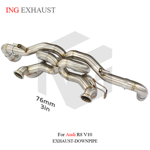 ING per <span class=keywords><strong>Audi</strong></span> <span class=keywords><strong>R8</strong></span> V10 5.2L Scarico Catback in Acciaio Inox Tubi Dritti Senza Valvole Nuovo Design a Doppio X-Pipe Parti per Prestazioni Auto - Product Image 4