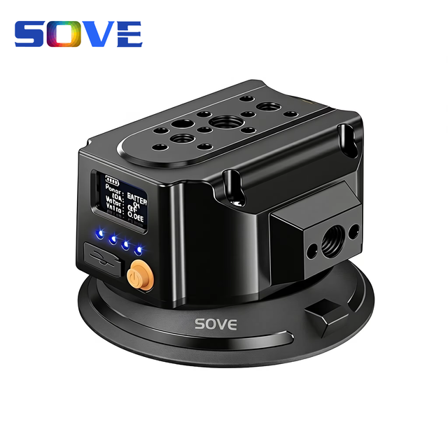 Electric Vacuum Suction Cup Car Mount Camera Photography Powerful Multi-position Fixed Anti-shake Stand LED Display
