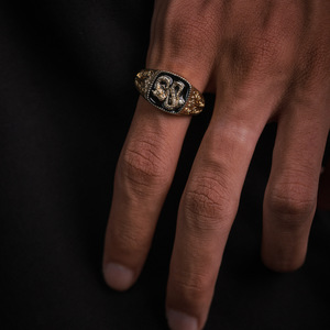 Anillo para hombre Jin Zhi Dragon Relief, resina epoxi dorada, artesanía 3D, talla estadounidense 7 8 9 10 11 12 - Product Image 2