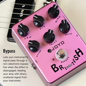 Pédale de <span class=keywords><strong>guitare</strong></span> JOYO JF-16 BRITISH SOUND Overdrive, offre des sons <span class=keywords><strong>d</strong></span>'overdrive chauds et harmoniques, simulation <span class=keywords><strong>d</strong></span>'<span class=keywords><strong>ampli</strong></span> classique. - Product Image 5