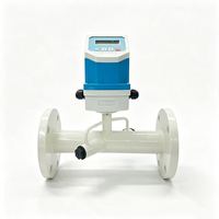 Débitmètre à ultrasons Dingyi DN50 avec écran d'affichage, raccord à bride, en acier au carbone, pour liquides, eau, huile, OEM