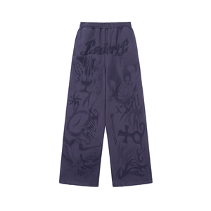 Pantalones Deportivos con Estampado Completo de Tatuajes Dibujados a Mano, Estilo Y2K, Holgados, para Correr, para <span class=keywords><strong>Hombre</strong></span> y Mujer, Casuales - Product Image 3