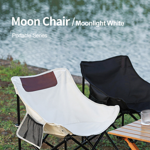 كرسي قمر محمول قابل للطي للاستخدام الخارجي مقاوم للطقس للحدائق والمتنزهات مريح للصيد والنزهات والتنزه والسفر - Product Image 2