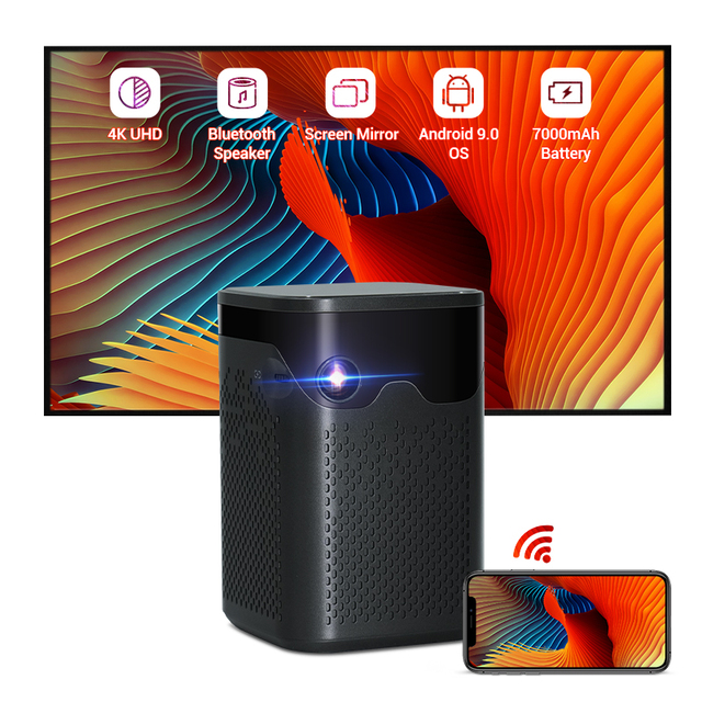 Hoatck D063 Full HD Native 1080P DLP Mini Beamer Portable Smart Android WiFi Video Projector Home Cinema Movie Game Proyector 4K