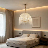 Luminaire suspendu LED de style scandinave, lustre en verre moderne nordique de luxe, lampe suspendue pour la décoration intérieure de la salle à manger, du bar