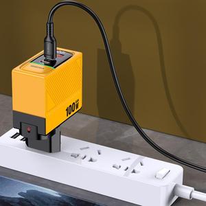 Kakusiga 2023 Mới Đến Đôi C Mù Cắm Cả Hai 100W 2C + 1A Thiết Kế Sạc + Cáp Dữ Liệu Thiết Lập Hai Phong Cách - Product Image 6