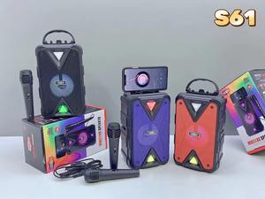 جديد للتجارة الخارجية مكبر صوت أزرق/أسنان مربع للرقص مع ميكروفون محمول مكبر صوت صغير في الهواء الطلق كاريوكي S61 - Product Image 6