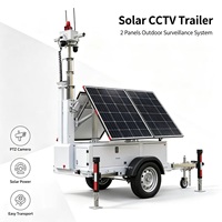Tour de surveillance mobile solaire personnalisée avec caméra de sécurité, IA, Starlink et batterie robuste pour événements