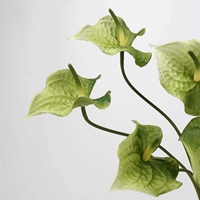 Bunga Anthurium Artifisial PU Real Touch Grosir, Buket Hiasan Hati untuk Dekorasi Rumah dan Pernikahan