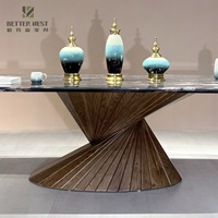 Table à manger longue nordique en marbre haut de gamme pieds en acier en bois moderne de luxe avec peinture