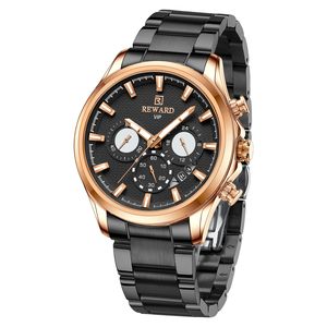 Montre homme RÉCOMPENSE luxe logo personnalisé OEM accepté chronographe montre business à quartz montres pour hommes de haute qualité - Product Image 3