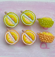 Miniature créative semi-tridimensionnelle en résine, en forme de durian, accessoire, jouet, décoration DIY, ornement de bureau, impression