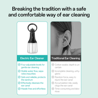 Irrigateur auriculaire entièrement automatique sûr et hygiénique, nettoyeur d'oreilles électrique professionnel avec 4 modes réglables, certifié FCC CE ROHS