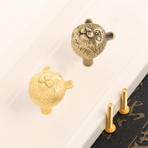 Chinese Panda Creative Brass Door Handle, Home Accessories, Crafts, Wall Decor Hook, Cabinet Door Pull - Product Image 1