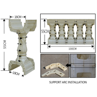 Nouveaux moules en plastique réutilisables pour balustres décoratifs en béton, garde-corps, poteaux de clôture, balustrades, barrières et vases de balcon