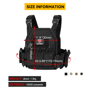 Chaleco Táctico ARTEX MOLLE Camo, Portaplacas de Liberación Rápida, Protección Corporal para Entrenamiento al Aire Libre, Equipo Táctico - Product Image 5