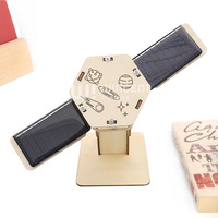Wincent - Rompecabezas 3D de Madera para Armar, Modelo de Satélite con Energía Solar, Kit Educativo STEM de Aeroespacial, Juguete Científico, Regalo