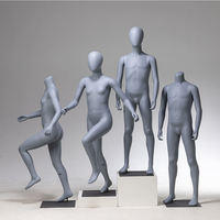 Maniquí Deportivo Adolescente con Base Estable, Maniquí Atlético de Cuerpo Completo para Exhibición de Moda