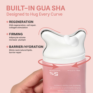 Crème <span class=keywords><strong>anti</strong></span>-rides pour le <span class=keywords><strong>cou</strong></span> au collagène PDRN avec masseur Gua Sha intégré, soin raffermissant Volufiline pour le contour du visage <span class=keywords><strong>et</strong></span> du <span class=keywords><strong>cou</strong></span> - Product Image 3