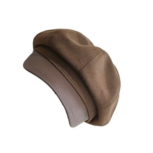 Béret polyvalent en PU de style coréen pour femme, automne/hiver, octogonal, flatteur pour le visage, décontracté, vintage, style britannique, casquette de gavroche, casquette de <span class=keywords><strong>peintre</strong></span> - Product Image 5