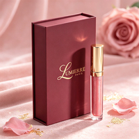 Boîte d'emballage personnalisée en carton rigide pour gloss à lèvres avec impression de logo pour la vente en gros de cosmétiques