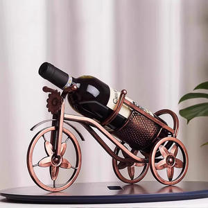 ที่วางขวดไวน์รูปจักรยานโลหะวินเทจ ทำมือ สำหรับตกแต่งบ้าน ปาร์ตี้ หรือบาร์ - Product Image 1