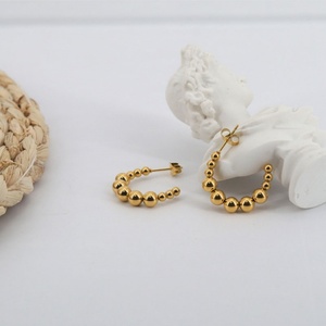 Vintage Waterproof Stainless Steel Classic <b>14k</b> 18k PVD <b>Gold</b> Plated <b>Earrings</b> Jewelry Women Fashion <b>Earrings</b> for Women - Product Image 4